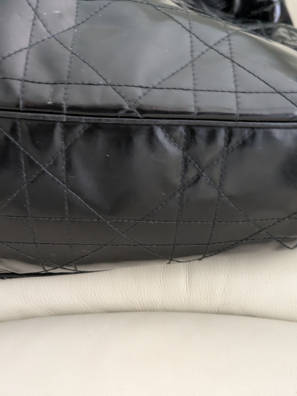 Christian Dior Galliano Cannage Black Leather Bucket Bag With Wallet Rare - Picture 9 of 16